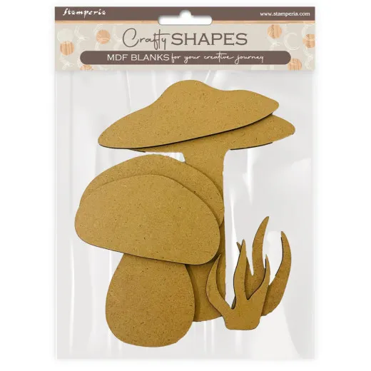 MDF Crafty Shapes Blanks - Hidden Grove - Mushrooms