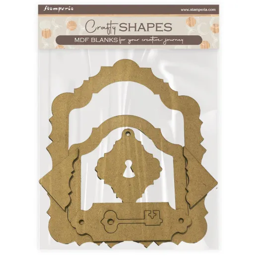 MDF Crafty Shapes Blanks - Alice in Christmas - Frame and Key