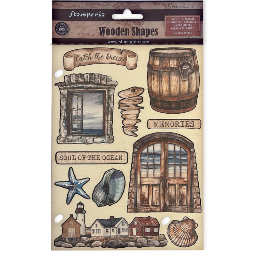 Colored Wooden Shapes - Silent Sea - Soul of the Ocean