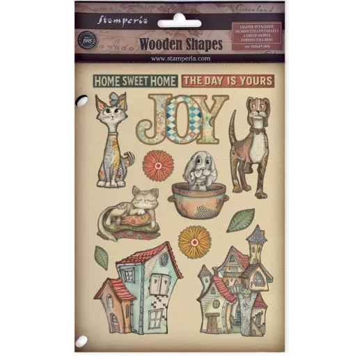 Colored Wooden Shapes - Furry Friends