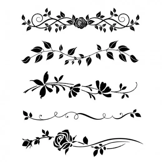 Stamperia Thick Stencil - Bordure Rose