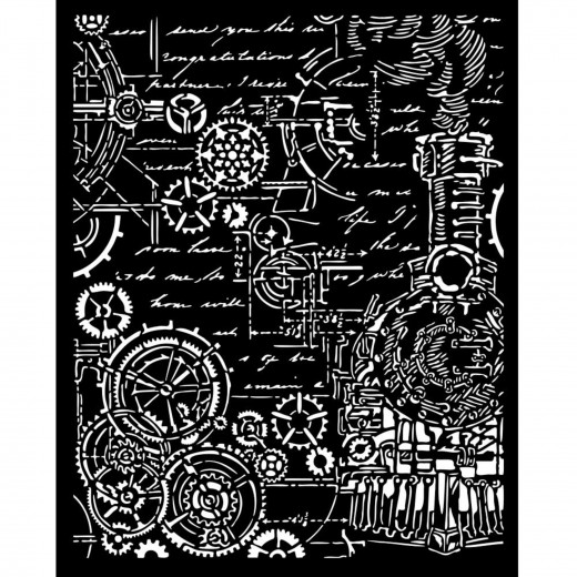 Stamperia Thick Stencil - Sir Vagabond in Fantasy World - Gears