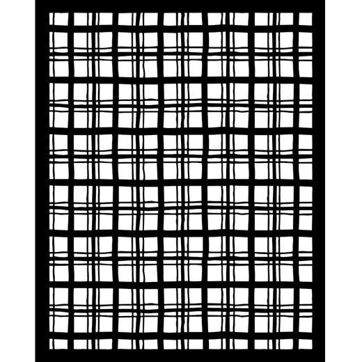 Stamperia Thick Stencil - Whispering Woods - Tartan Pattern