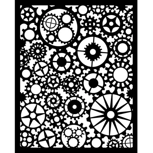 Stamperia Thick Stencil - Voyages Fantastiques - Gears Pattern