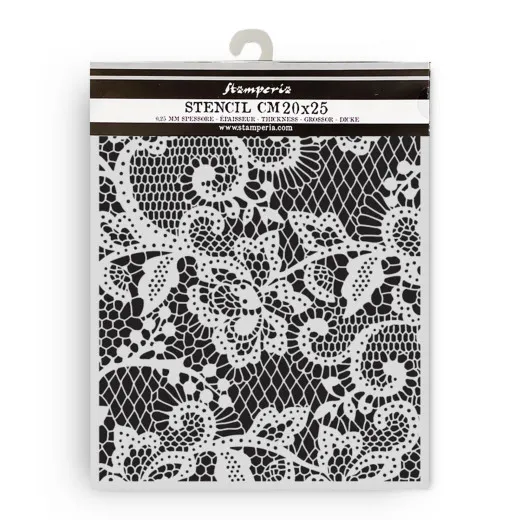 Stamperia Thick Stencil - Quiet Days - Floral Lace