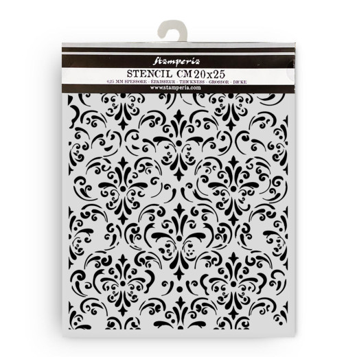 Stamperia Thick Stencil - Gardens of Time - Wallpaper by Antonis Tzanidakis