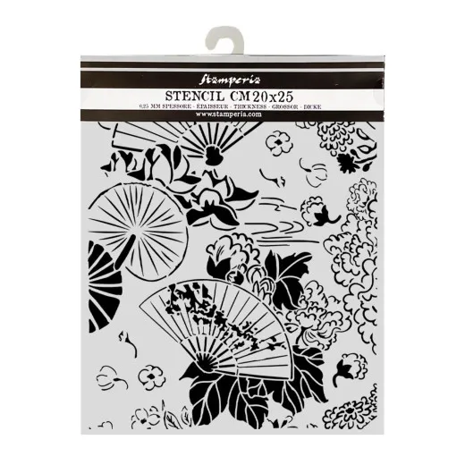 Stamperia Thick Stencil - Oriental Garden - Fans