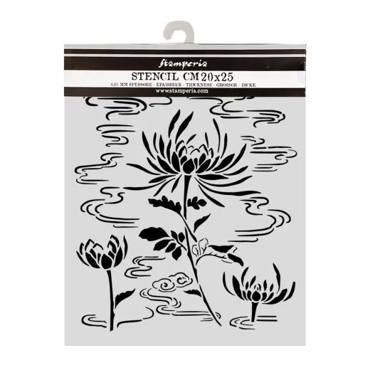 Stamperia Thick Stencil - Oriental Garden - Lotus Flower
