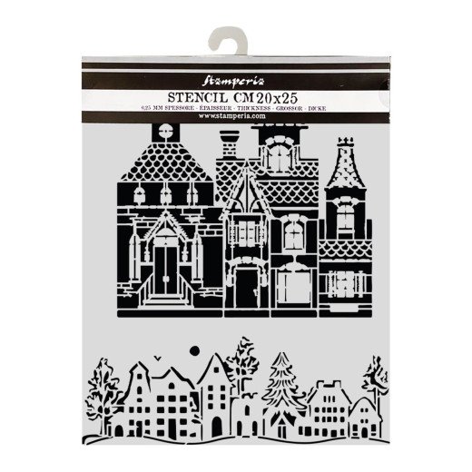 Stamperia Thick Stencil - Christmas House