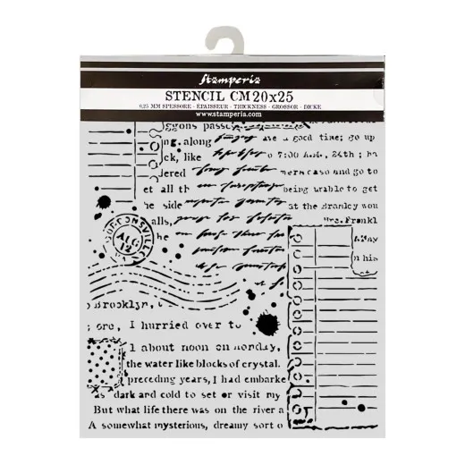 Stamperia Thick Stencil - Cozy Family - Letters