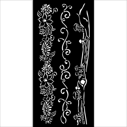 Stamperia Thick Stencil - Hidden Grove - 3 Borders