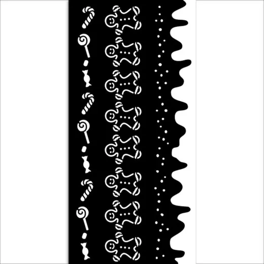 Stamperia Thick Stencil - Candy Christmas - Stripes