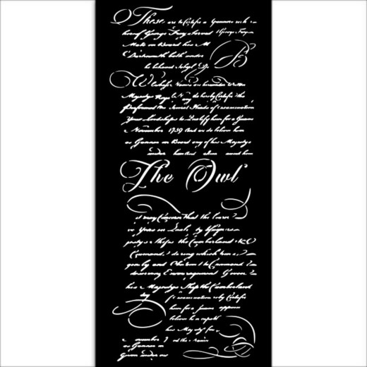 Stamperia Thick Stencil - The Owl's House - Letter