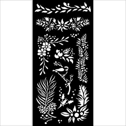Stamperia Thick Stencil - The Owl's House - Branches
