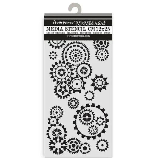 Stamperia Thick Stencil - Gear up for Christmas - Gears