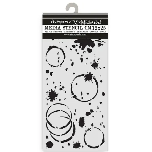 Stamperia Thick Stencil - Secret Diary - Splatter
