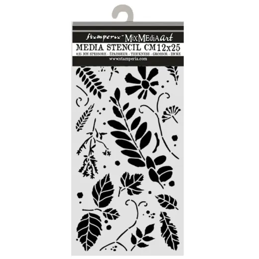 Stamperia Thick Stencil - Flowers and Poems - Mixed Leaves