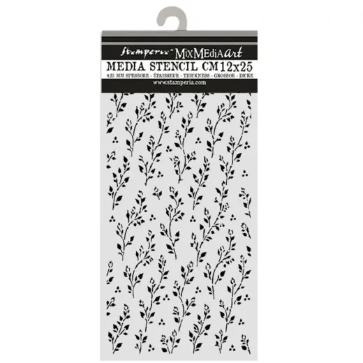 Stamperia Thick Stencil - Cozy Family - Sprig Pattern