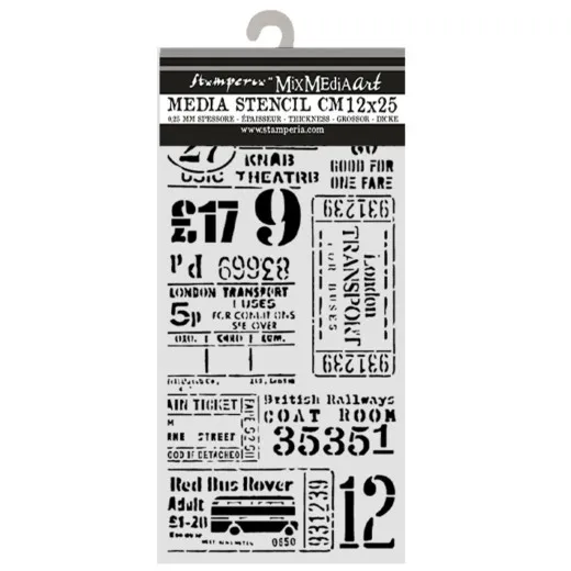 Stamperia Thick Stencil - Our Way - Tickets