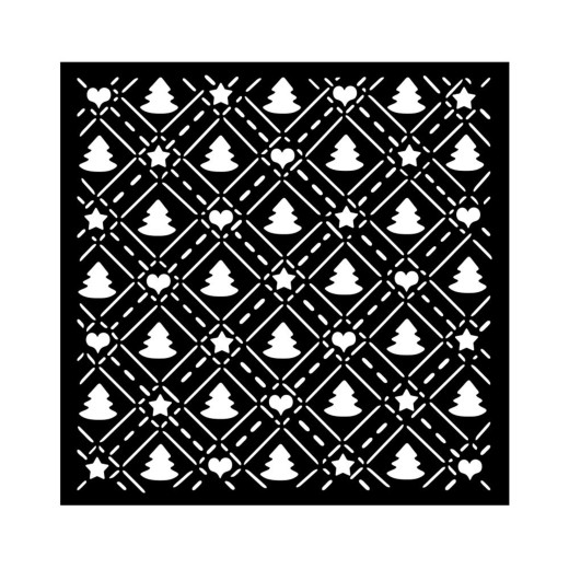 Stamperia Thick Stencil - Candy Christmas - Tree Pattern