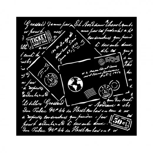 Stamperia Thick Stencil - Around the World - Letters