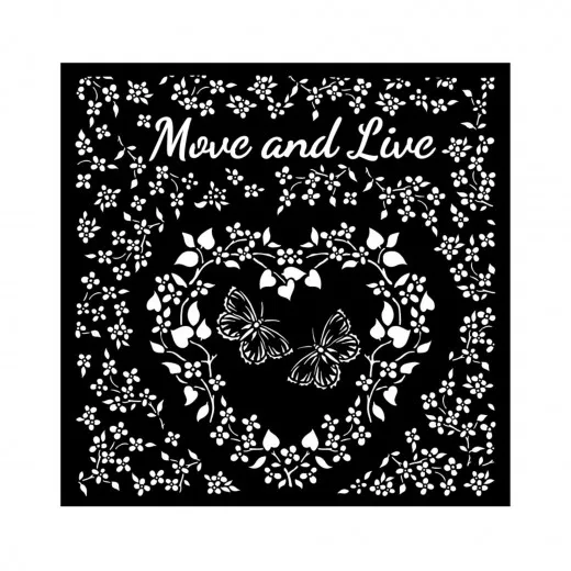 Stamperia Thick Stencil - Sunflower Art - Move and Live Heart