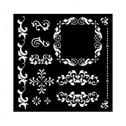 Stamperia Thick Stencil - Precious - Frames