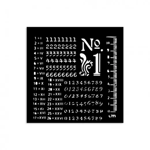 Stamperia Thick Stencil - Numbers Pattern