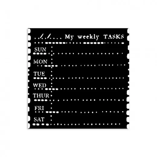 Stamperia Thick Stencil - Diary Weekly Planner