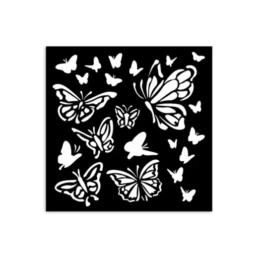 Stamperia Thick Stencil - House of Roses - Papillon