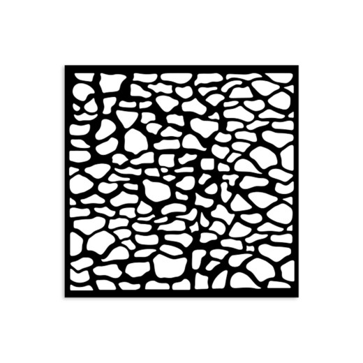 Stamperia Thick Stencil - Silent Sea - Stones Pattern
