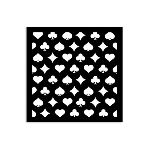 Stamperia Thick Stencil - Alice in Christmas - Poker Cards