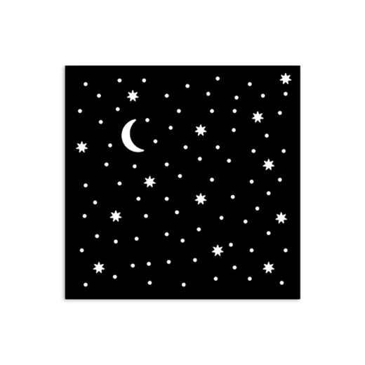 Stamperia Thick Stencil - Alice in Christmas - Stars and Moon