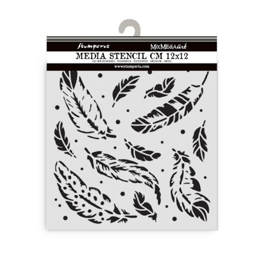 Stamperia Thick Stencil - Herbarium Silvae - Feather Pattern