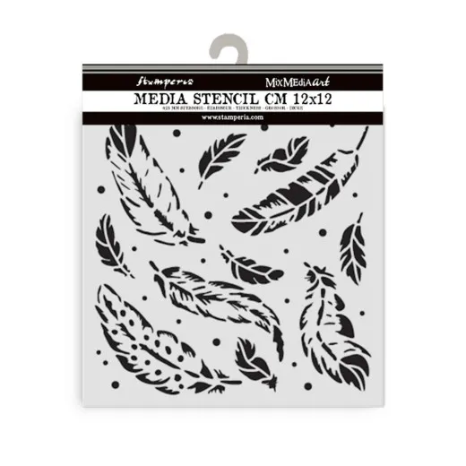Stamperia Thick Stencil - Herbarium Silvae - Feather Pattern