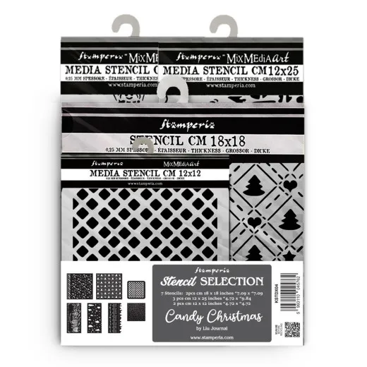 Stamperia - Thick Stencil Assortment - Candy Christmas