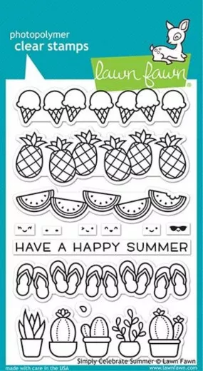 Lawn Fawn Clear Stamps - Simply Celebrate Summer