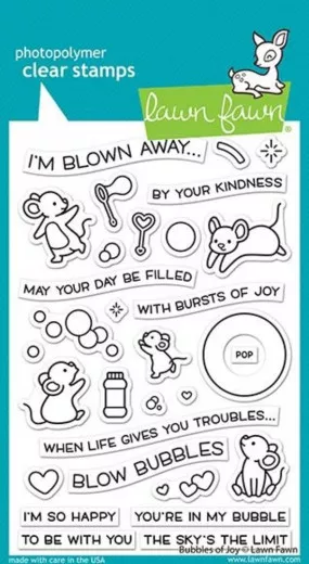 Lawn Fawn Clear Stamps - Bubbles of Joy