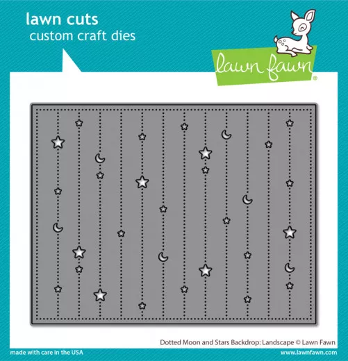 Lawn Cuts Custom Craft Dies - Dotted Moon and Stars Backdrop (Querformat)