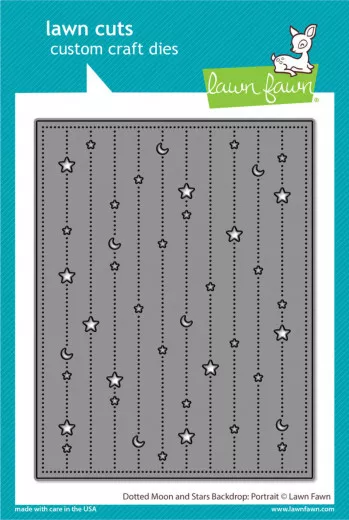 Lawn Cuts Custom Craft Dies - Dotted Moon and Stars Backdrop (Hochformat)