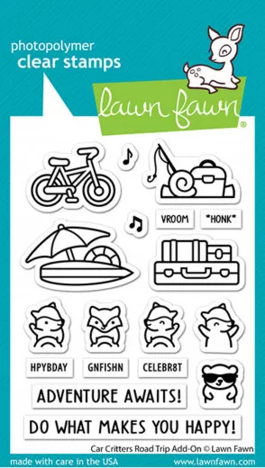 Clear Stamps - Car Critters Road Trip Add-On