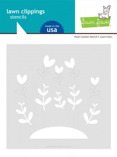 Lawn Fawn 6x6 Stencil - Heart Garden