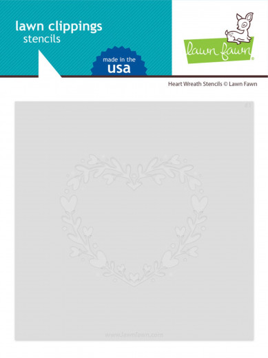 Lawn Fawn 6x6 Stencil - Heart Wreath