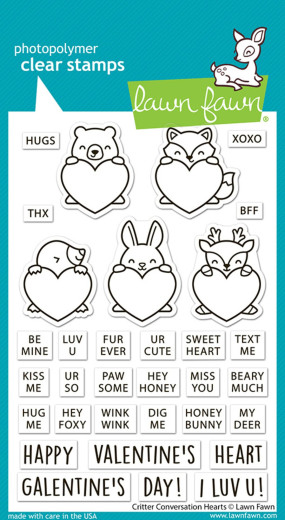 Clear Stamps - Critter Conversation Hearts