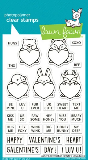 Clear Stamps - Critter Conversation Hearts