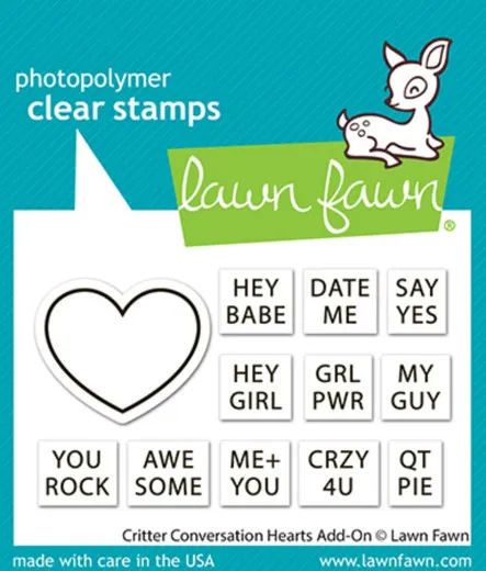 Clear Stamps - Critter Conversation Hearts Add-On