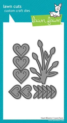Lawn Cuts Dies - Heart Blooms Stand-Alone