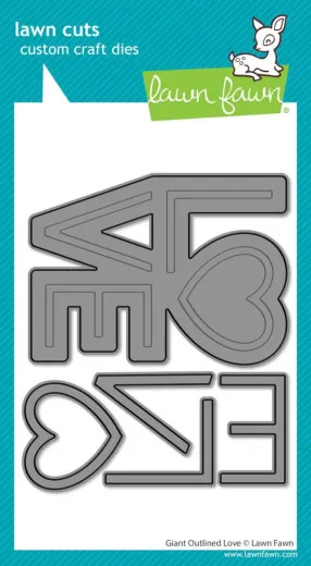 Lawn Cuts Dies - Giant Outlined Love