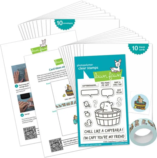 Lawn Fawn - Chill, Capybara! - Kids Cardmaking Kit Mini