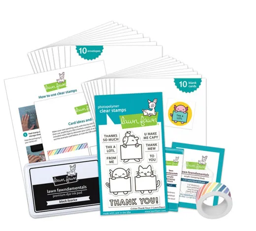 Lawn Fawn - Critter Thank Yous - Kids Cardmaking Kit